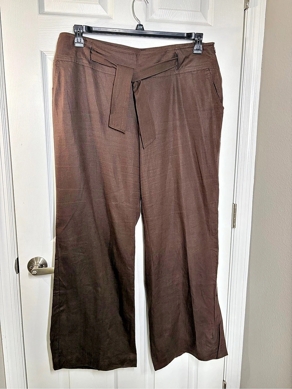 Style&co. Wide Leg Linen Pants Brown Size 18